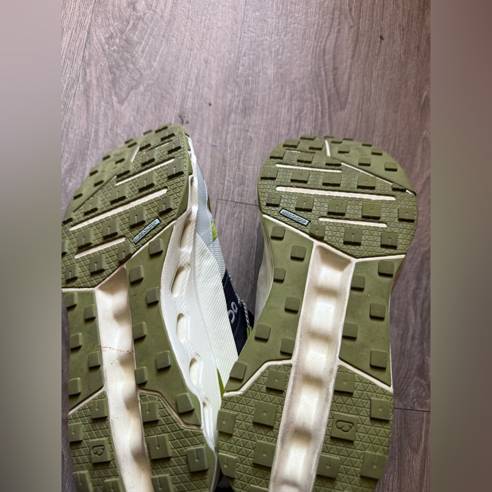 On Running Sneakers with Green and Blue Accents - Picture 7 of 8